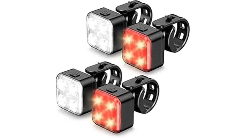 rechargeable bike light set