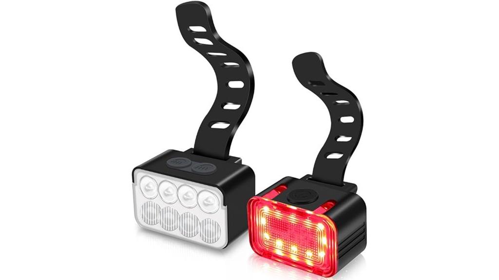 rechargeable bike light set