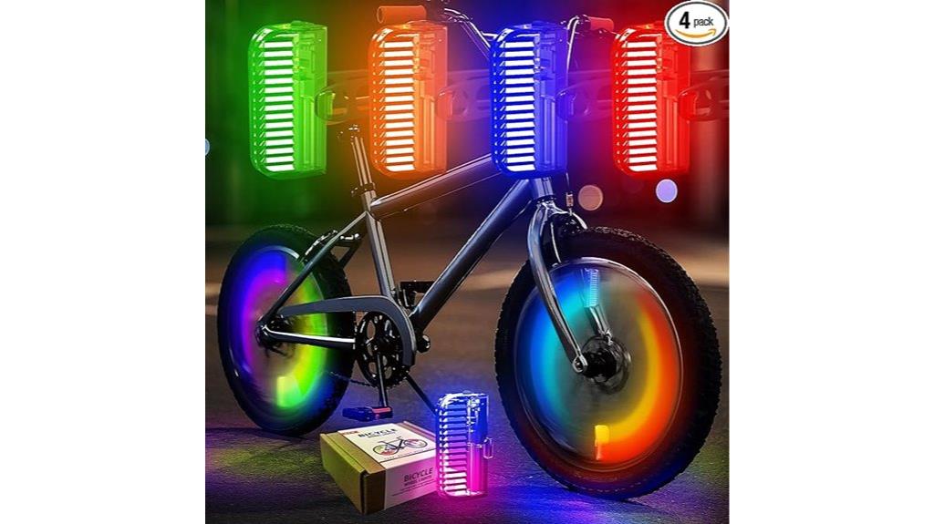 rechargeable bike wheel light set