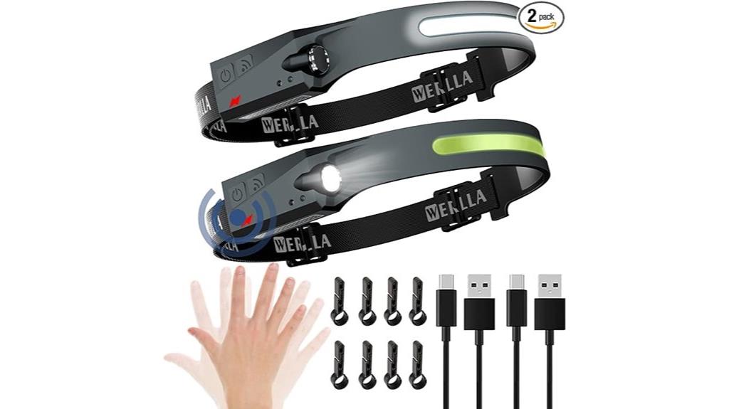 rechargeable led headlamps pack
