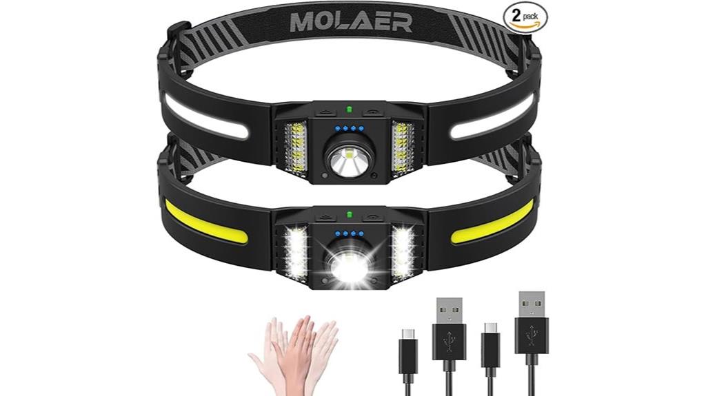 rechargeable led headlamps pack