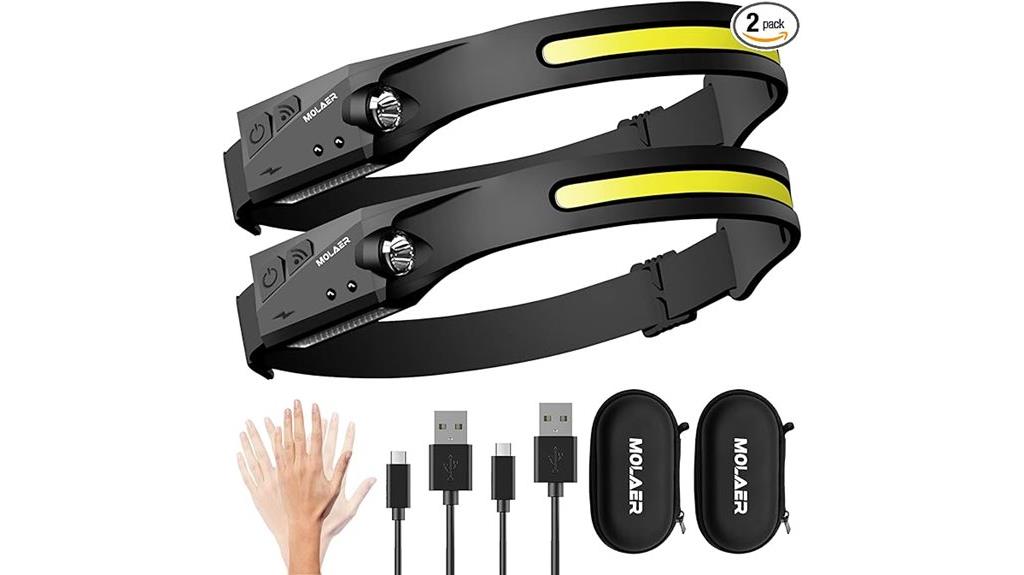 rechargeable led headlamps pack