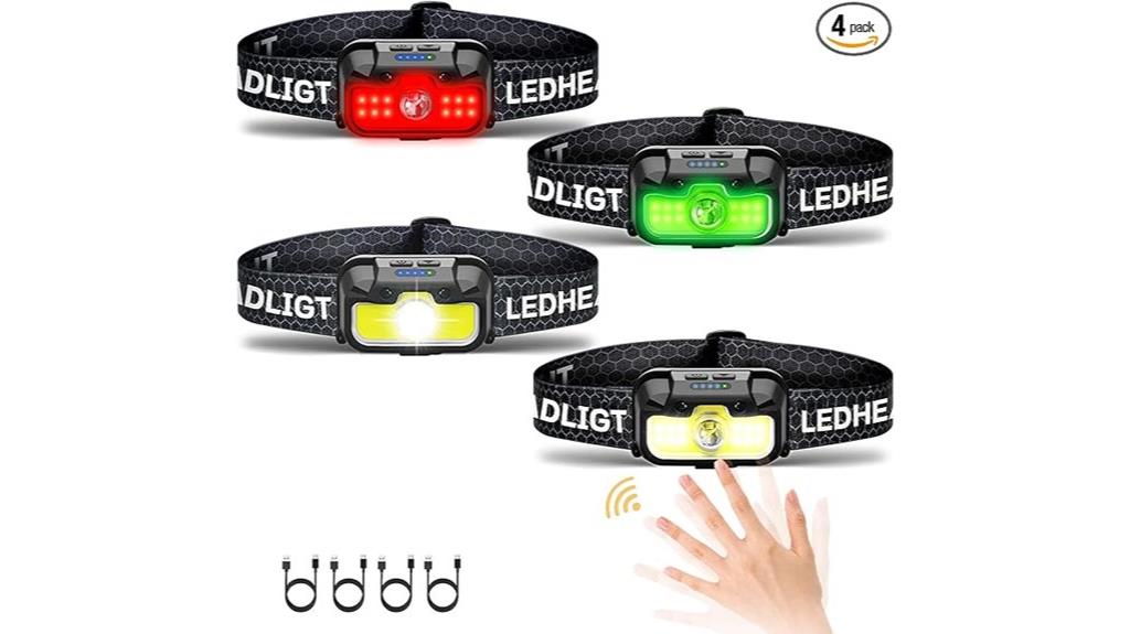 rechargeable waterproof headlamp pack