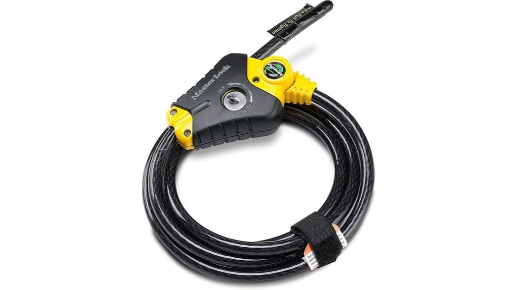 six foot key cable lock