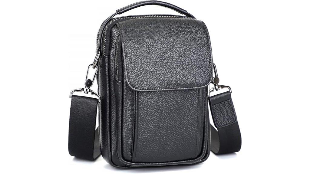 small leather messenger bag