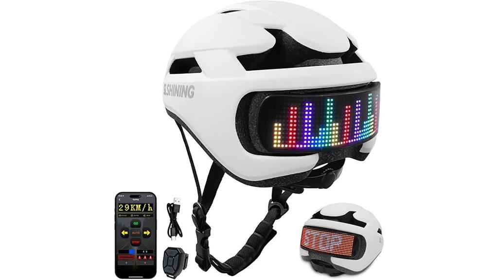 smart cycling helmet with lights