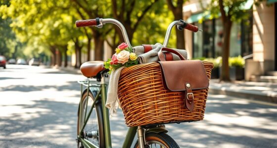 stylish functional bike baskets