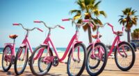 stylish pink cruiser bikes