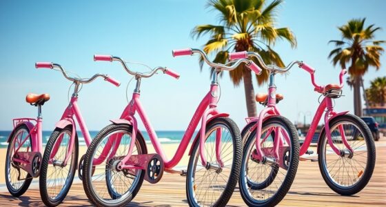 stylish pink cruiser bikes
