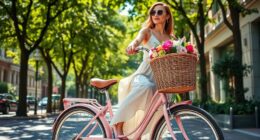stylish women s bikes with baskets