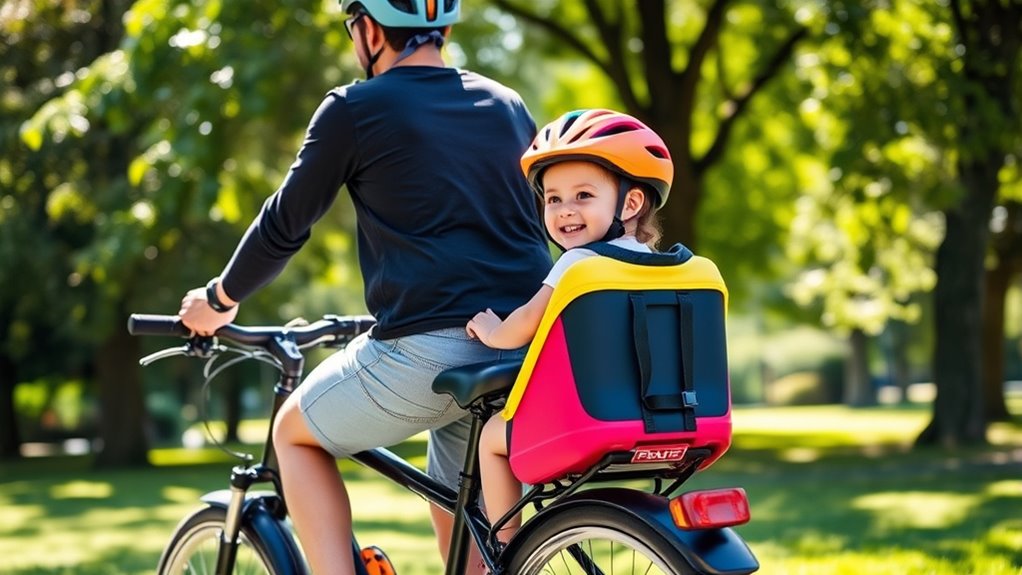 top rear child bike seats