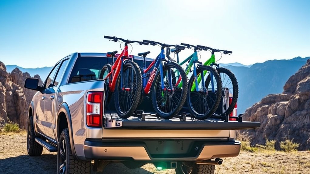 top truck bed bike racks