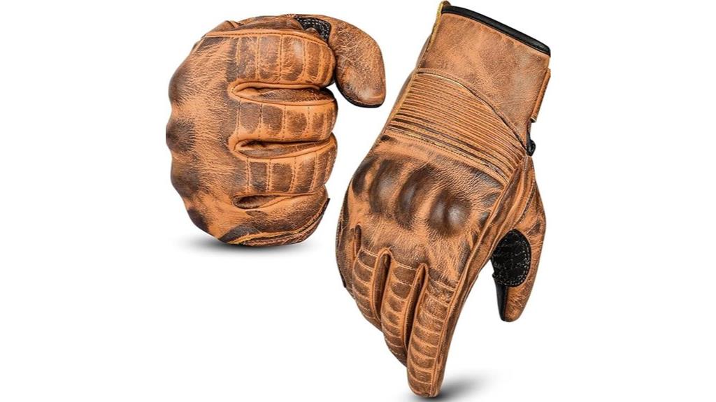touchscreen motorcycle leather gloves