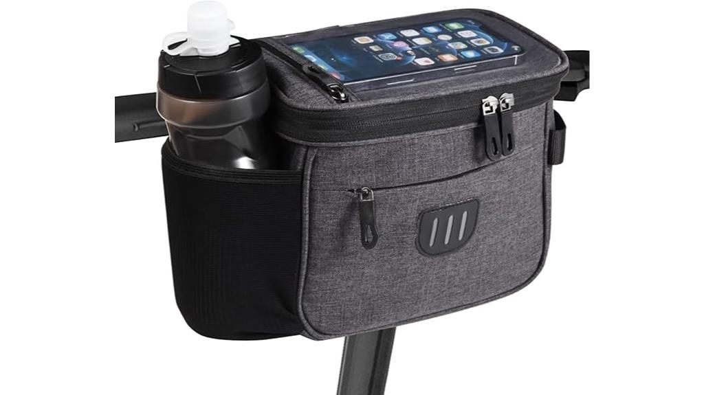 transparent bike handlebar pouch