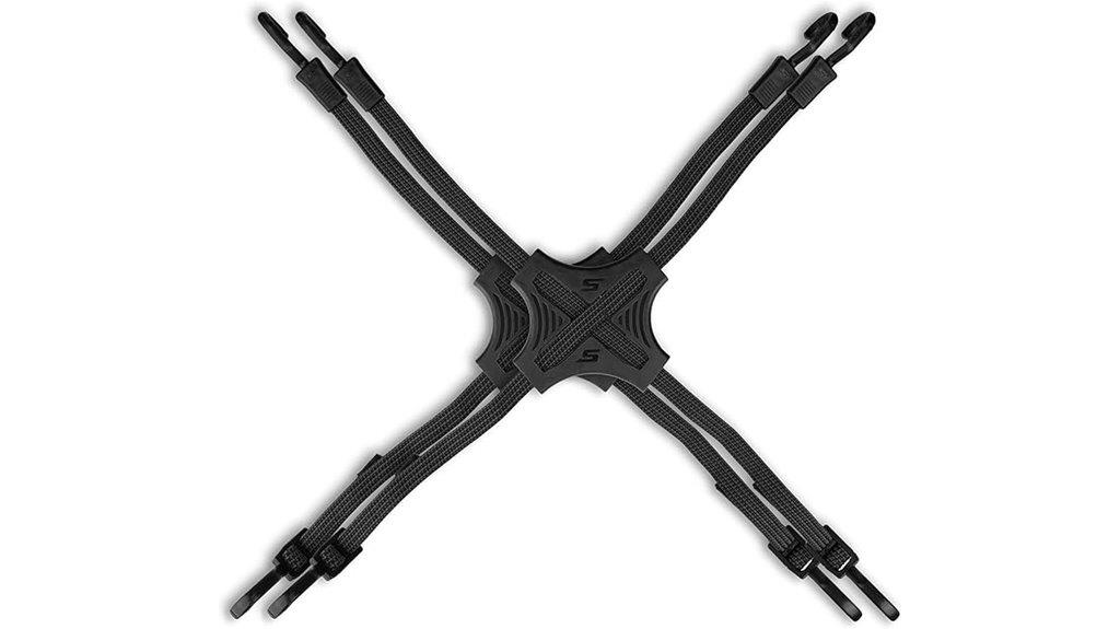 two flat bungee straps