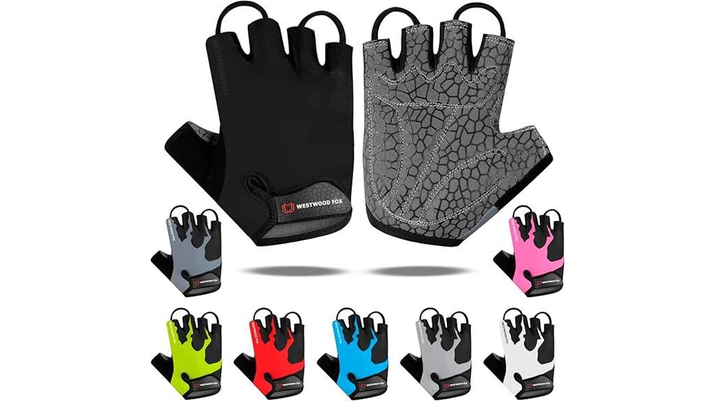 unisex padded cycling gloves