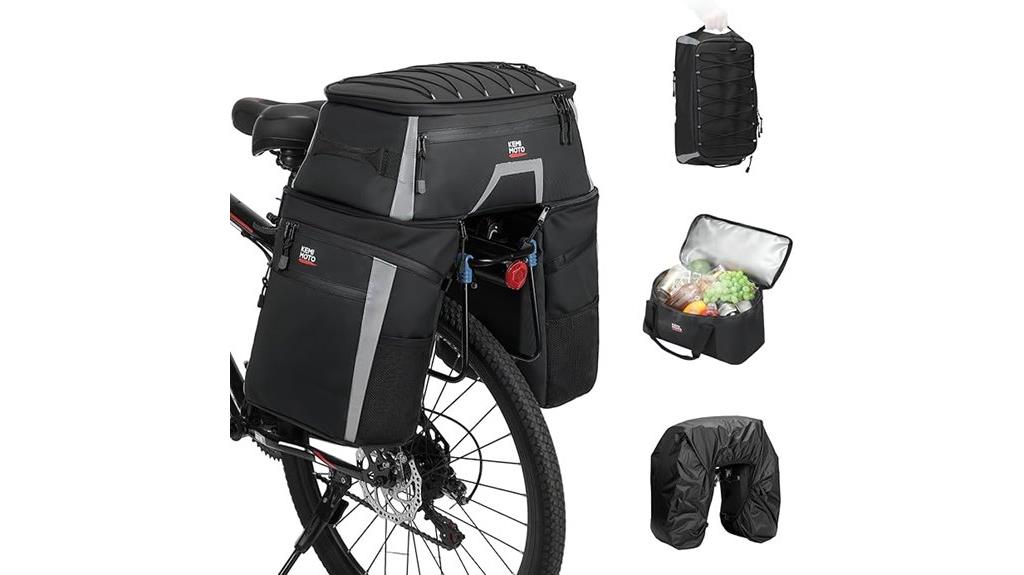 versatile bicycle pannier set