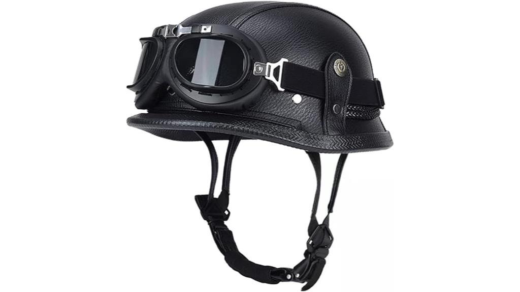 vintage open face helmet
