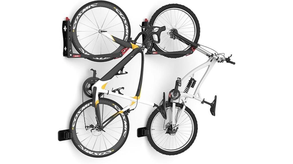 wall mounted swivel bike racks
