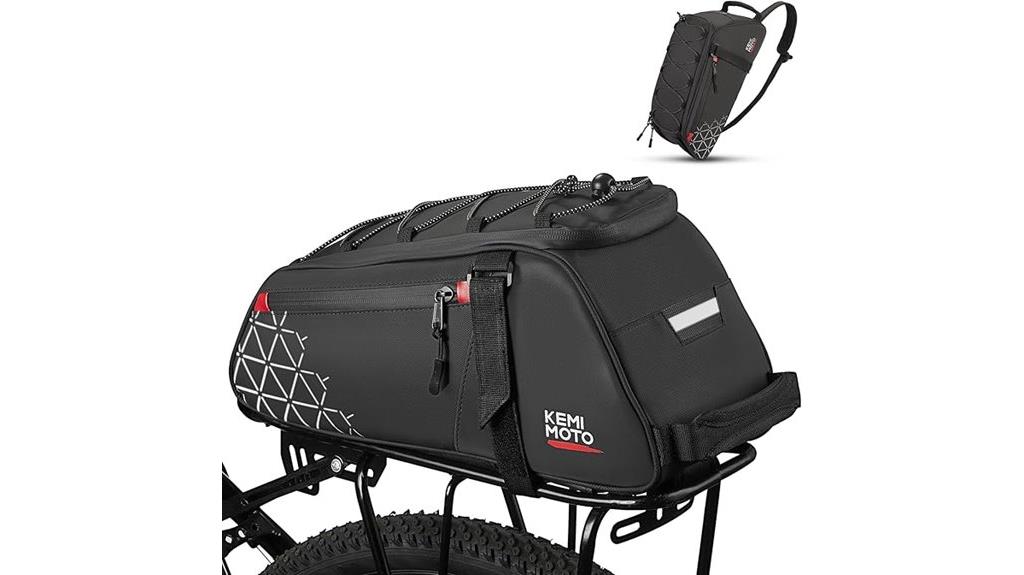 water resistant rear bike bag