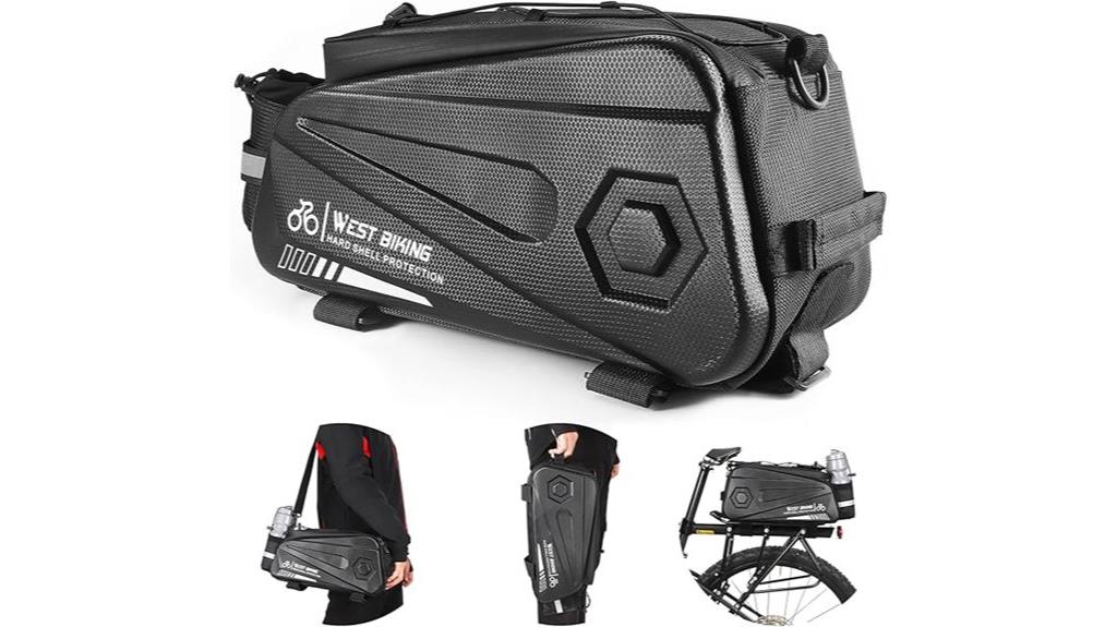 waterproof bike pannier with rain cover