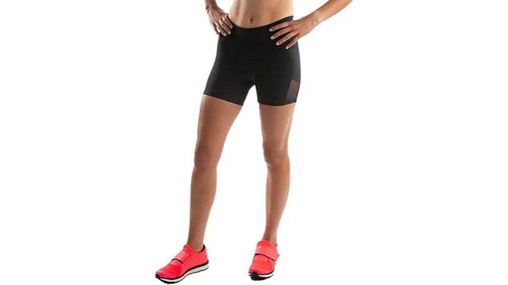 women s black padded shorts