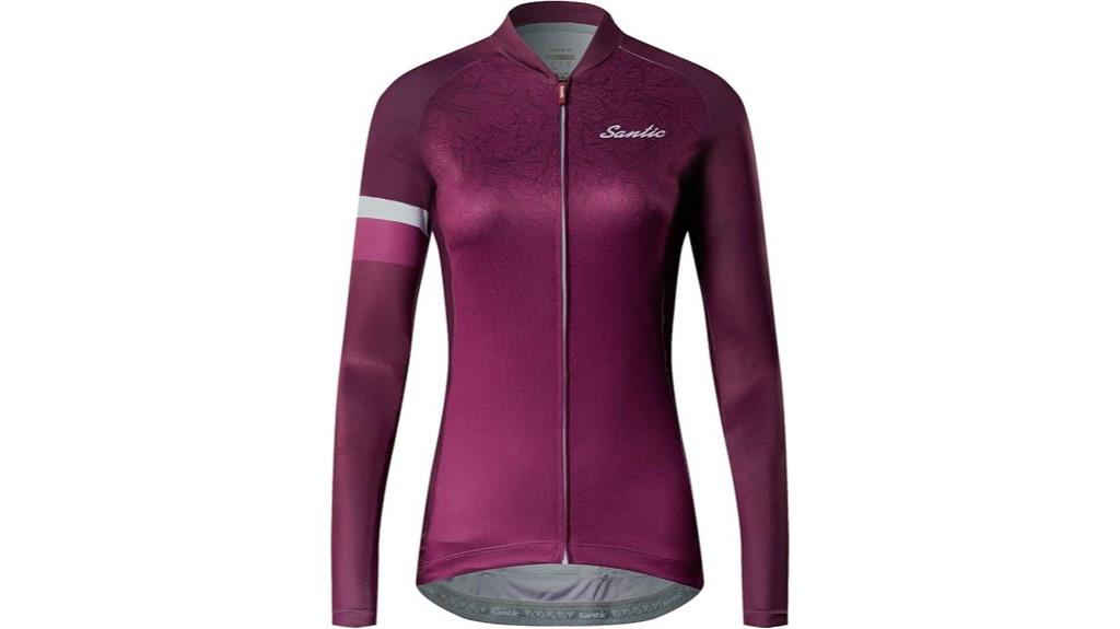 women s long sleeve cycling jersey