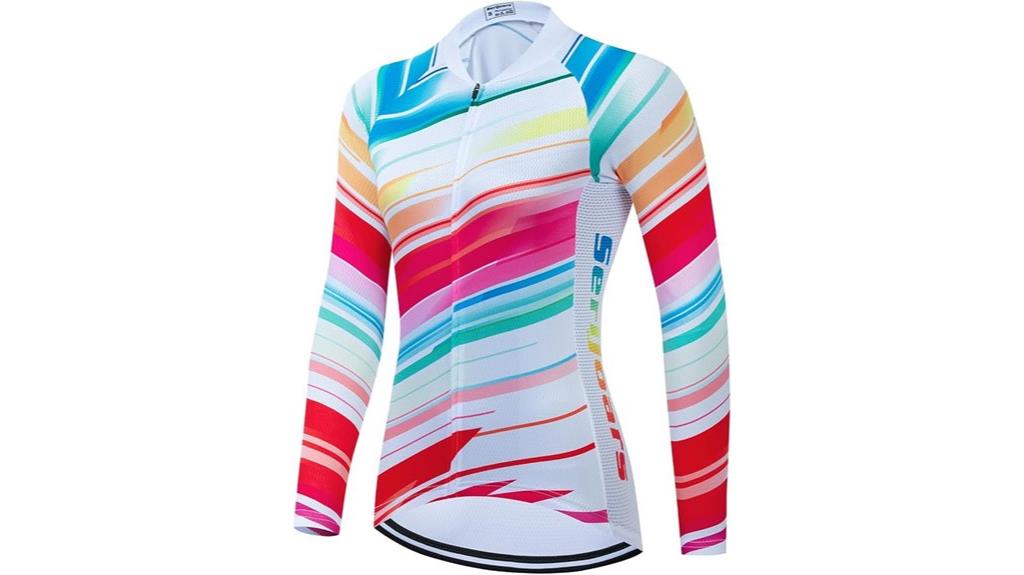 women s reflective cycling jersey