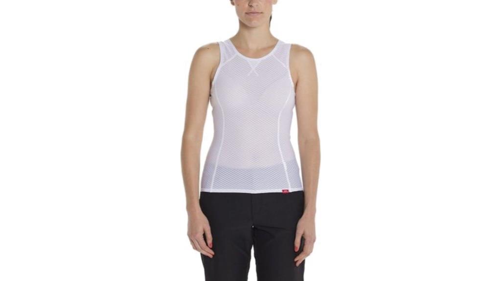 women s sleeveless white base layer