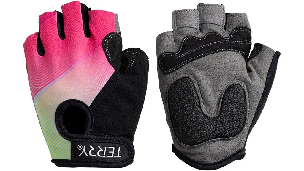 women s terry cycling gloves