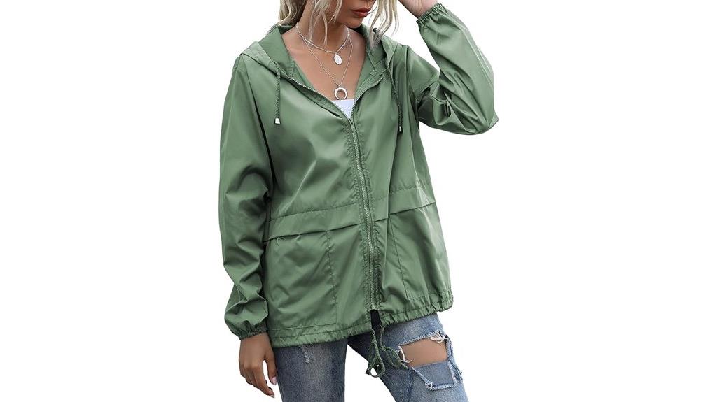 women s waterproof windbreaker with pockets