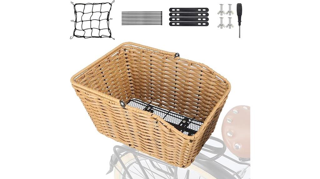 woven bicycle rear basket