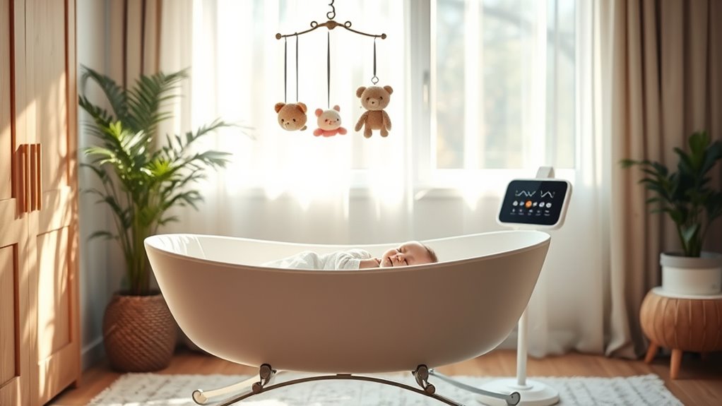 auto rocking bassinet with cry detection