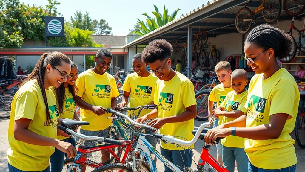 bike charity team building