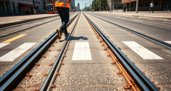 cross tracks safely technique