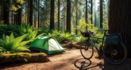eco friendly bike camping