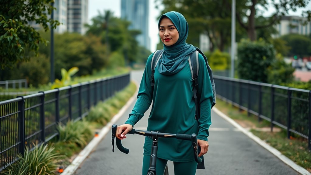 eco friendly modest cycling apparel