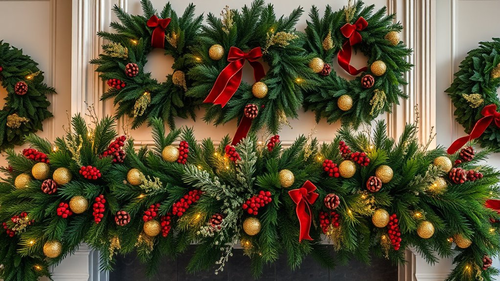 holiday mantel decor sets