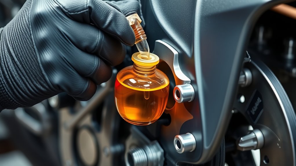 hydraulic brake bleeding cautions