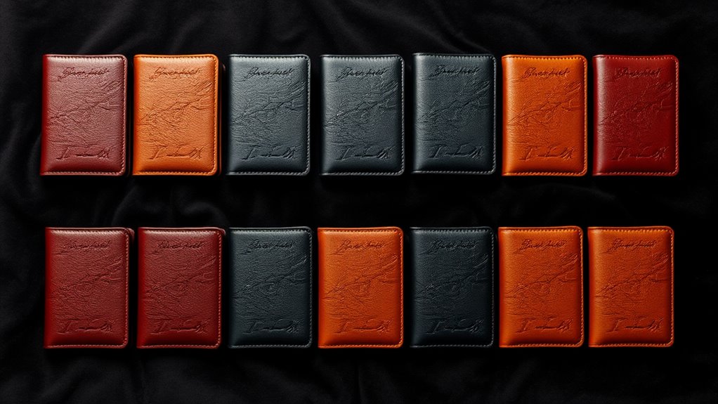 luxury leather passport sets