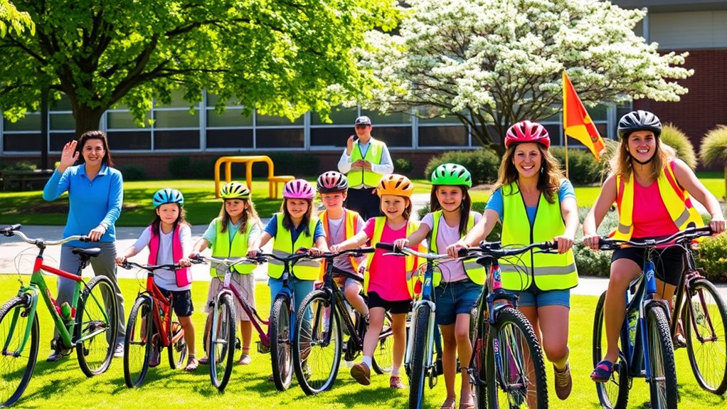 organize school bike bus