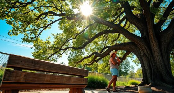 rest in shade at noon