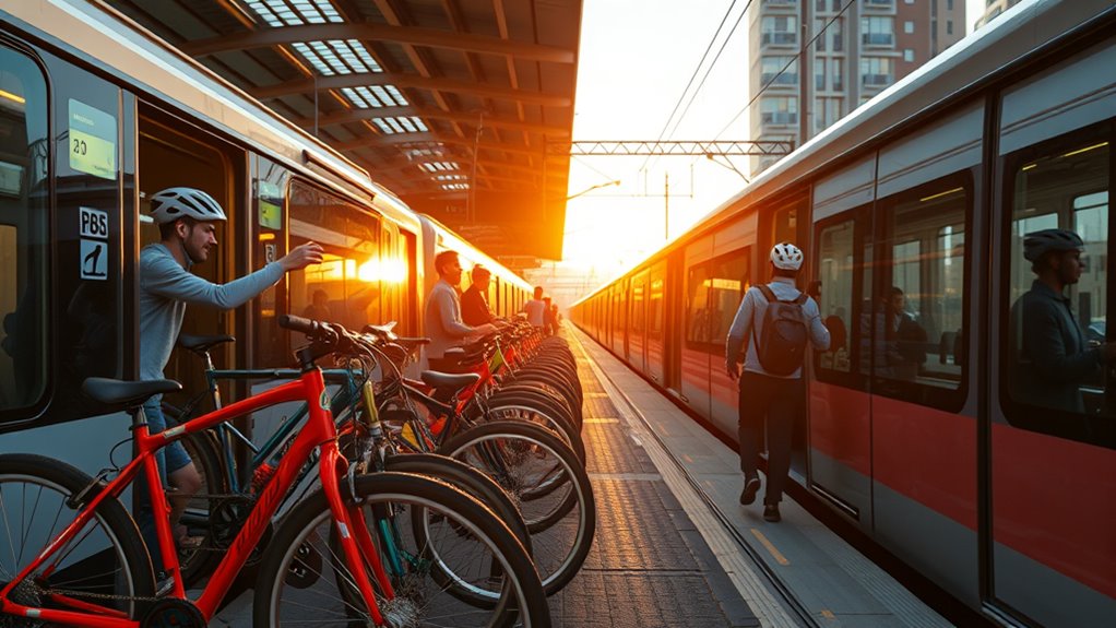 secure visible organized bike transit