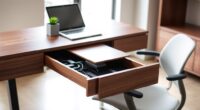 sit stand desks with cable drawers