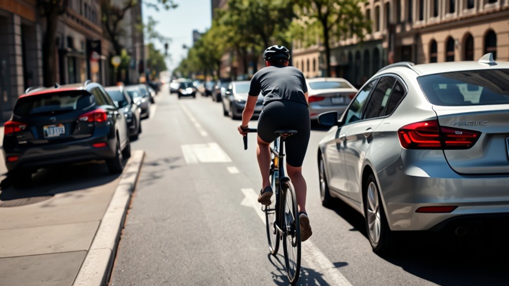 stay alert near parked cars