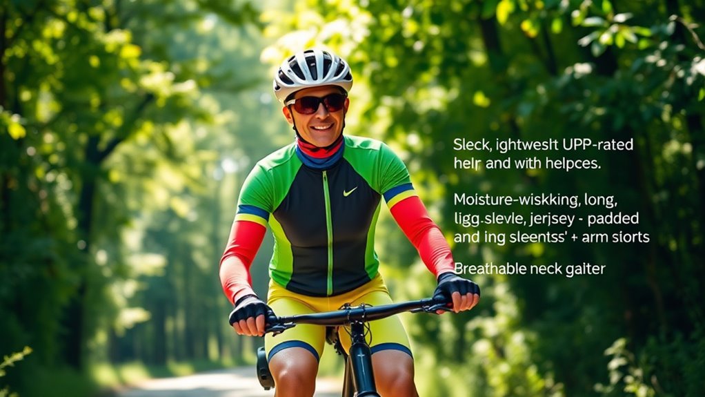 uv protective cycling clothing