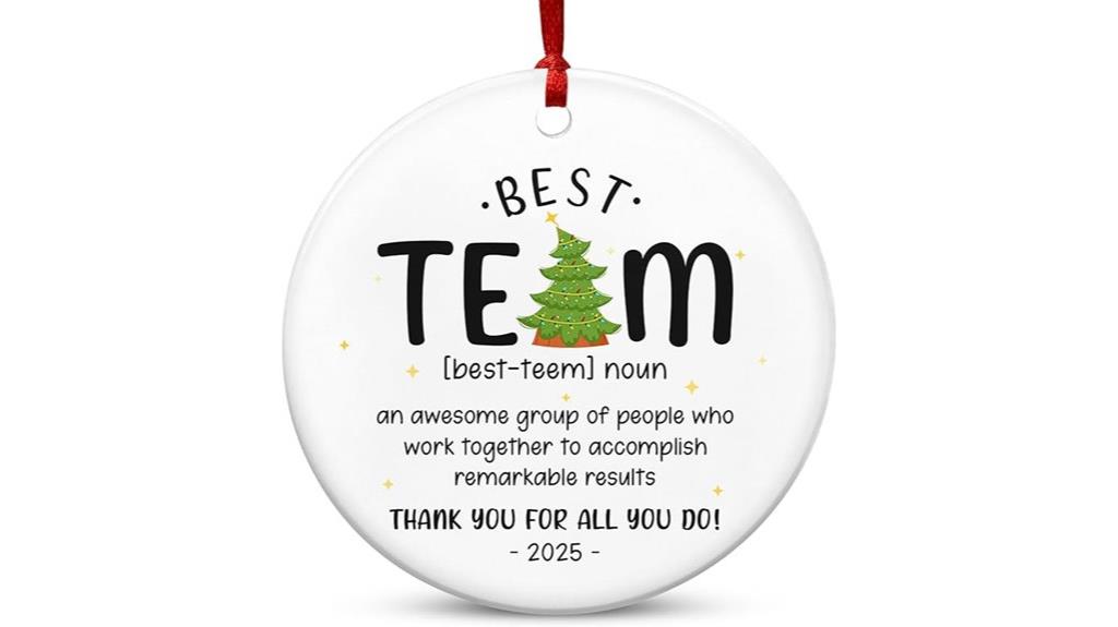 christmas team celebration ornaments