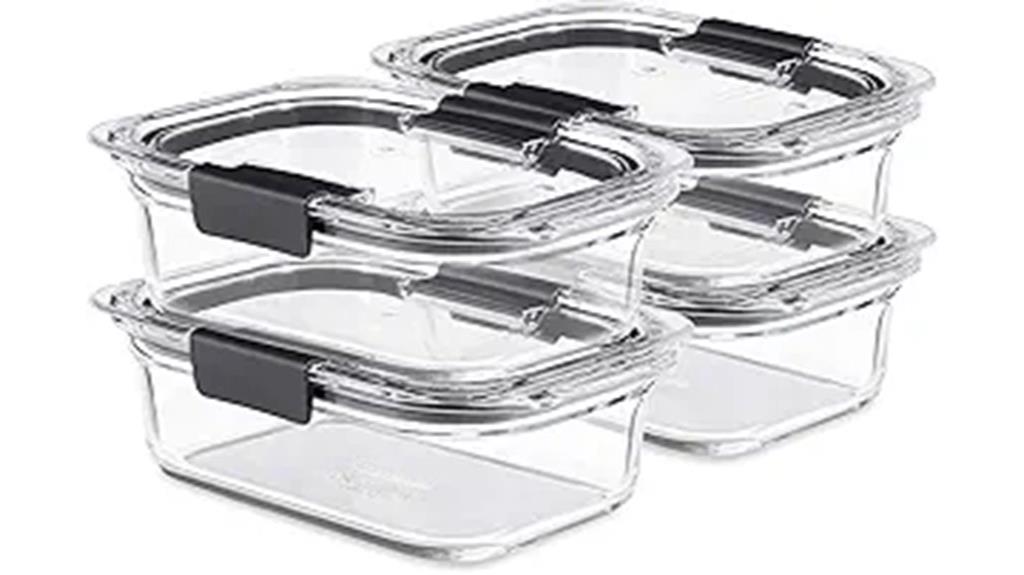 clear durable glass containers
