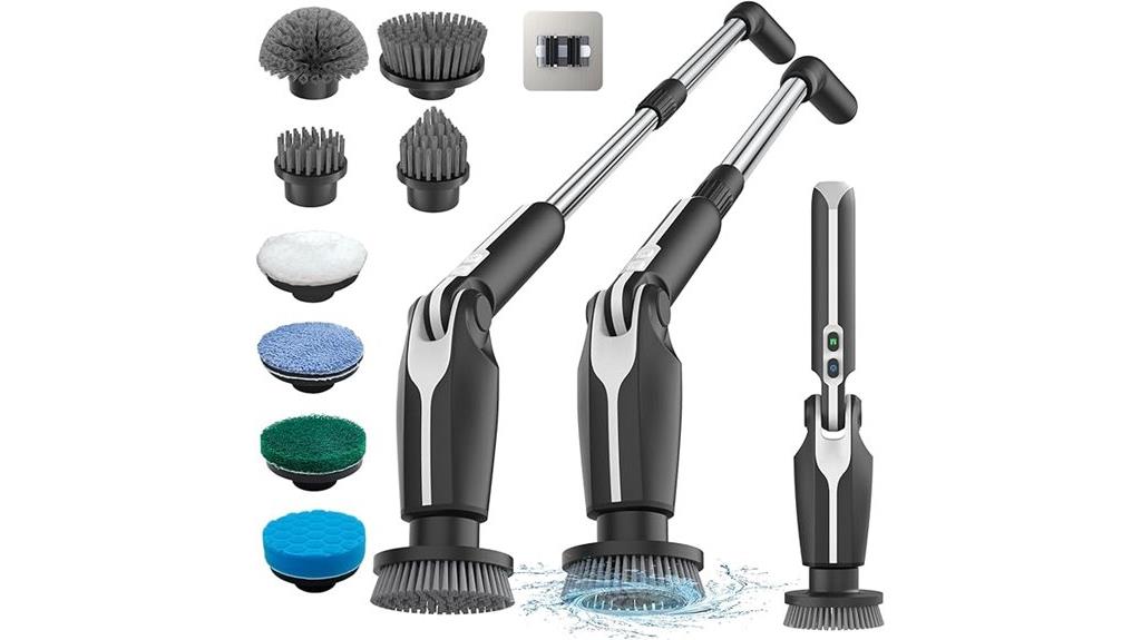 electric scrubber with accessories