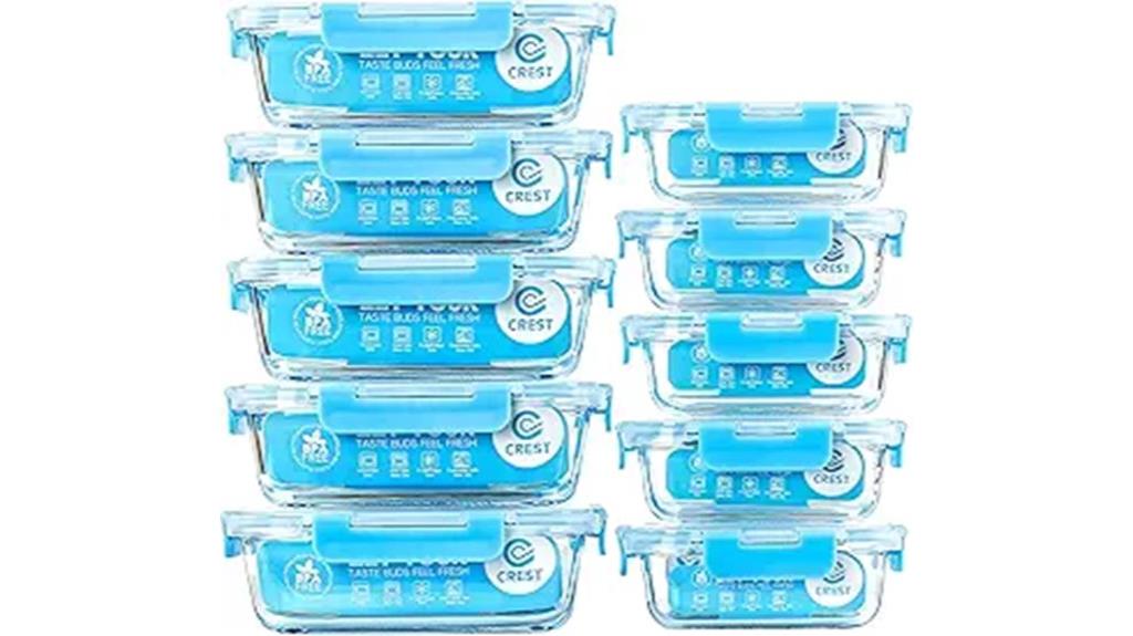 glass containers 10 pack